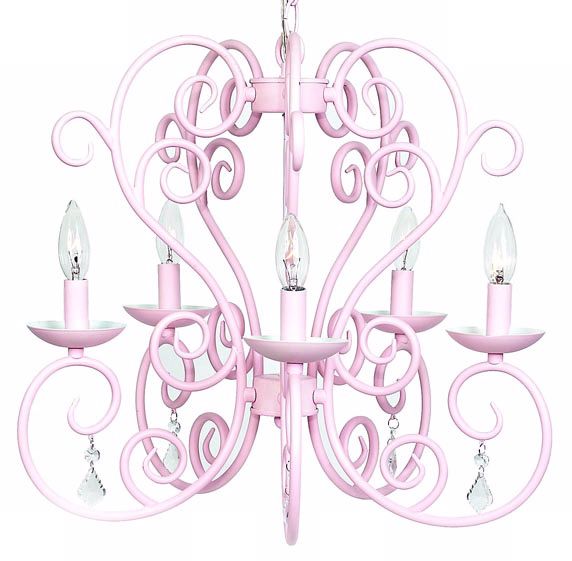Pink Carriage 5-Light Chandelier