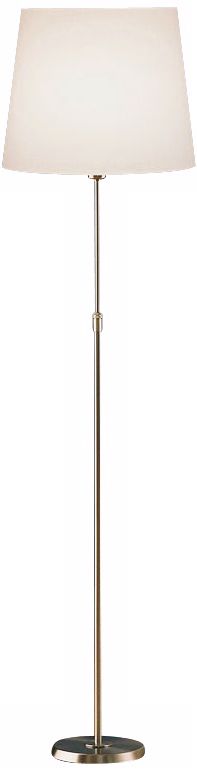 Holtkoetter Satin Nickel Regular White Shade Floor Lamp