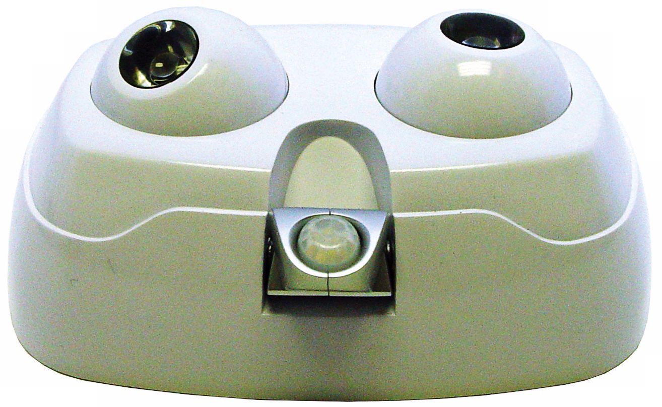 Dual Bulb Motion Activated White Security Light