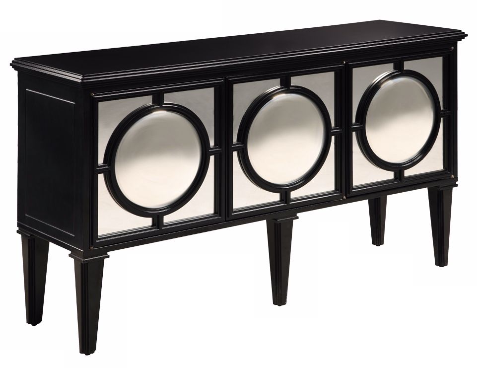 Mirage Black and Mirror Sideboard Cabinet