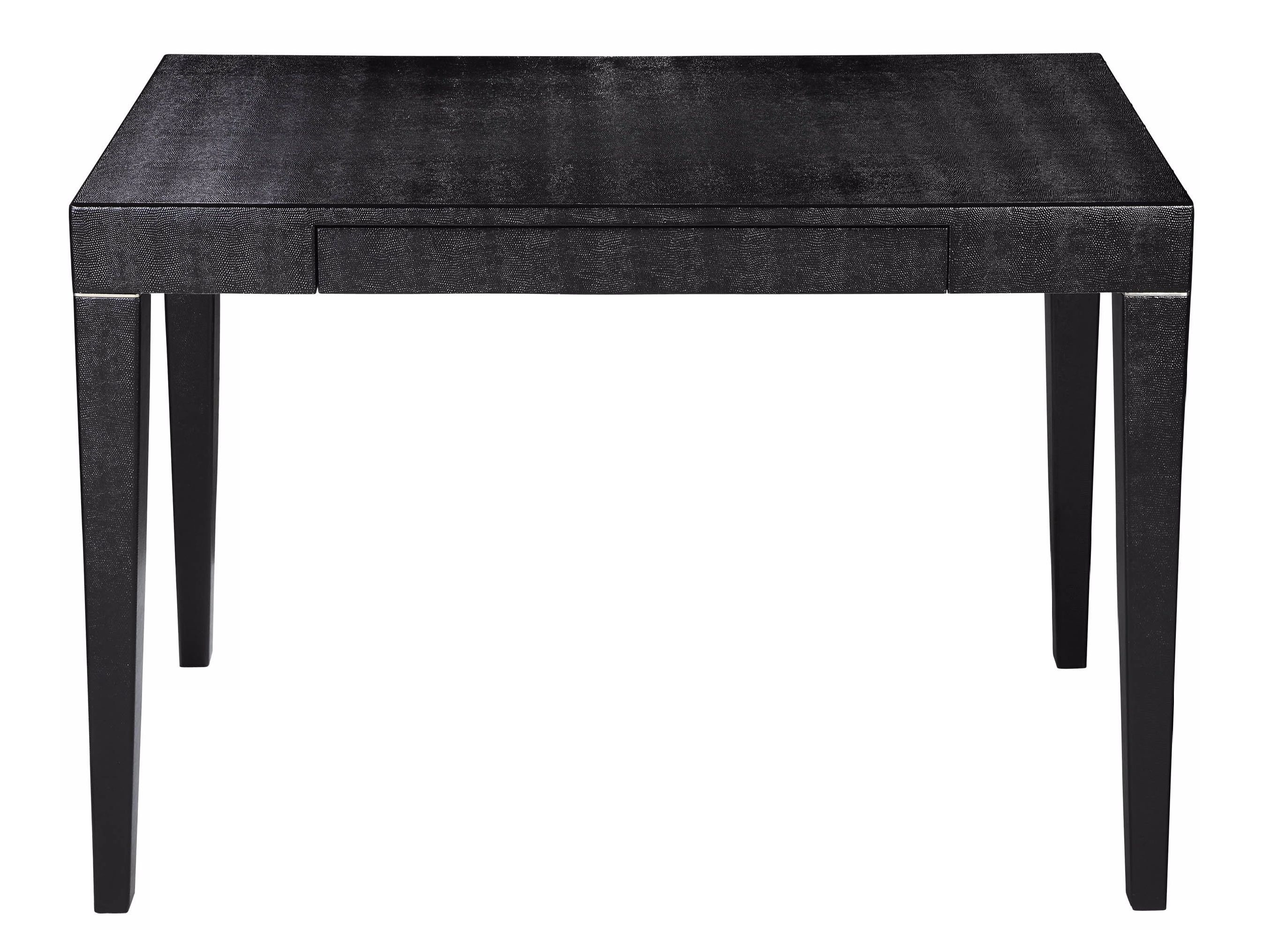 Boutique Black Faux Shagreen Desk