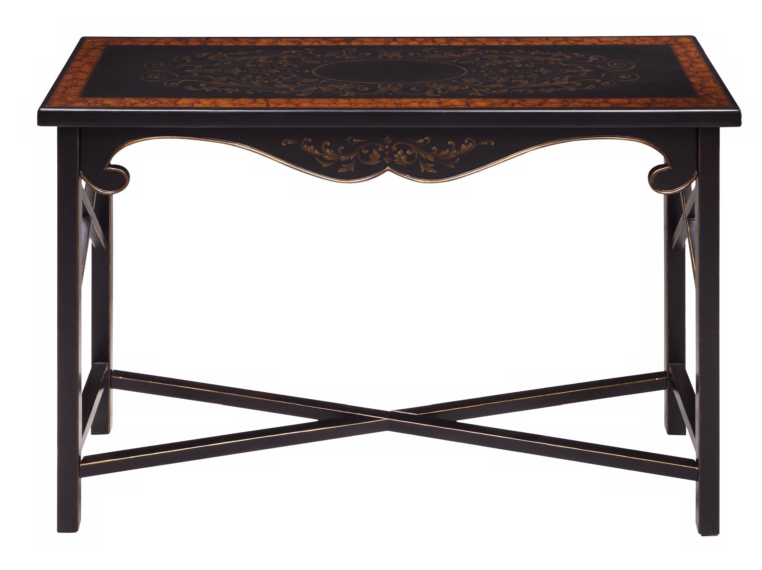 Regents Distressed Ebony Console Table