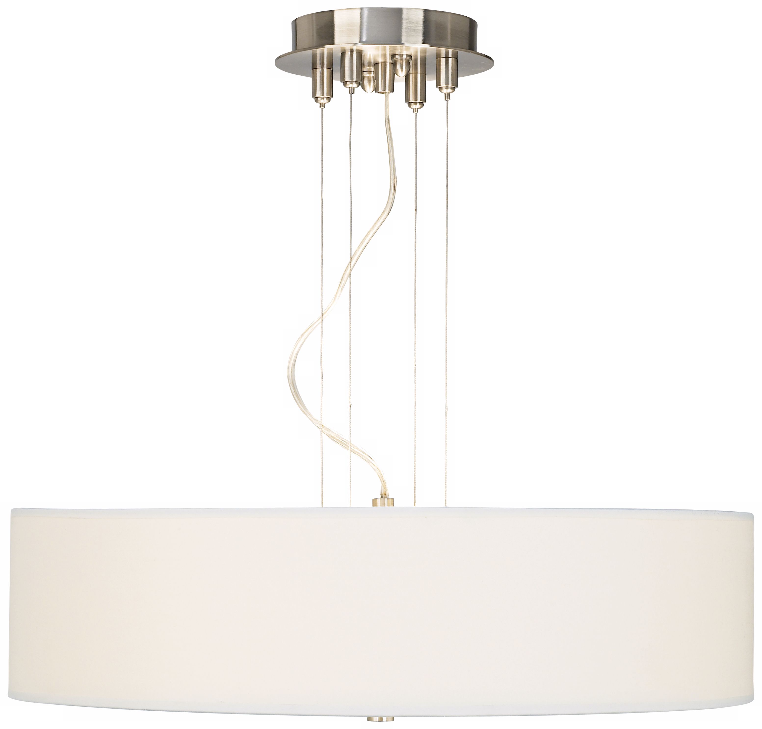 White Shade 20" Wide 3-Light Pendant Chandelier