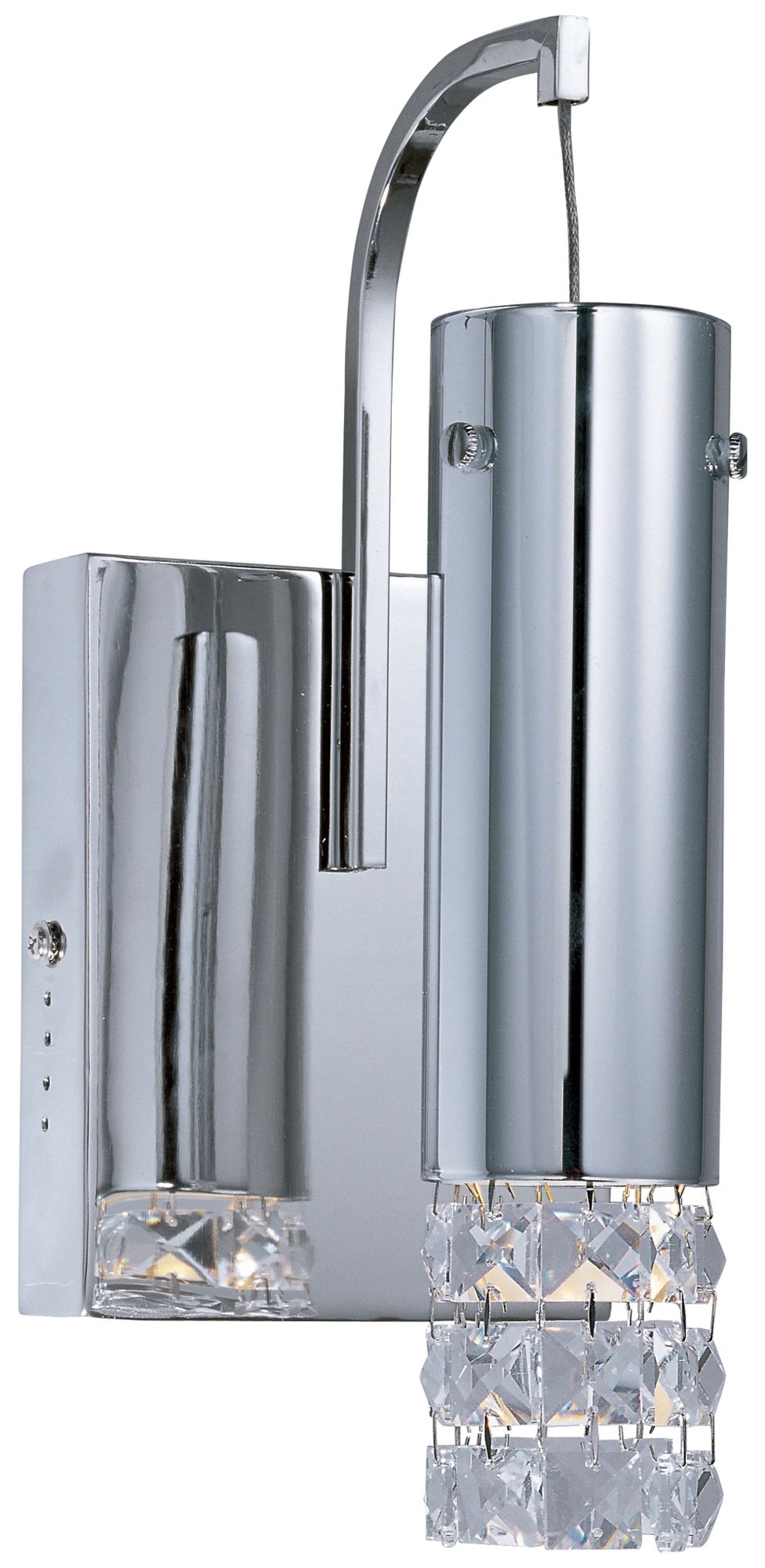 ET2 Bangle Polished Chrome and Crystal Wall Sconce