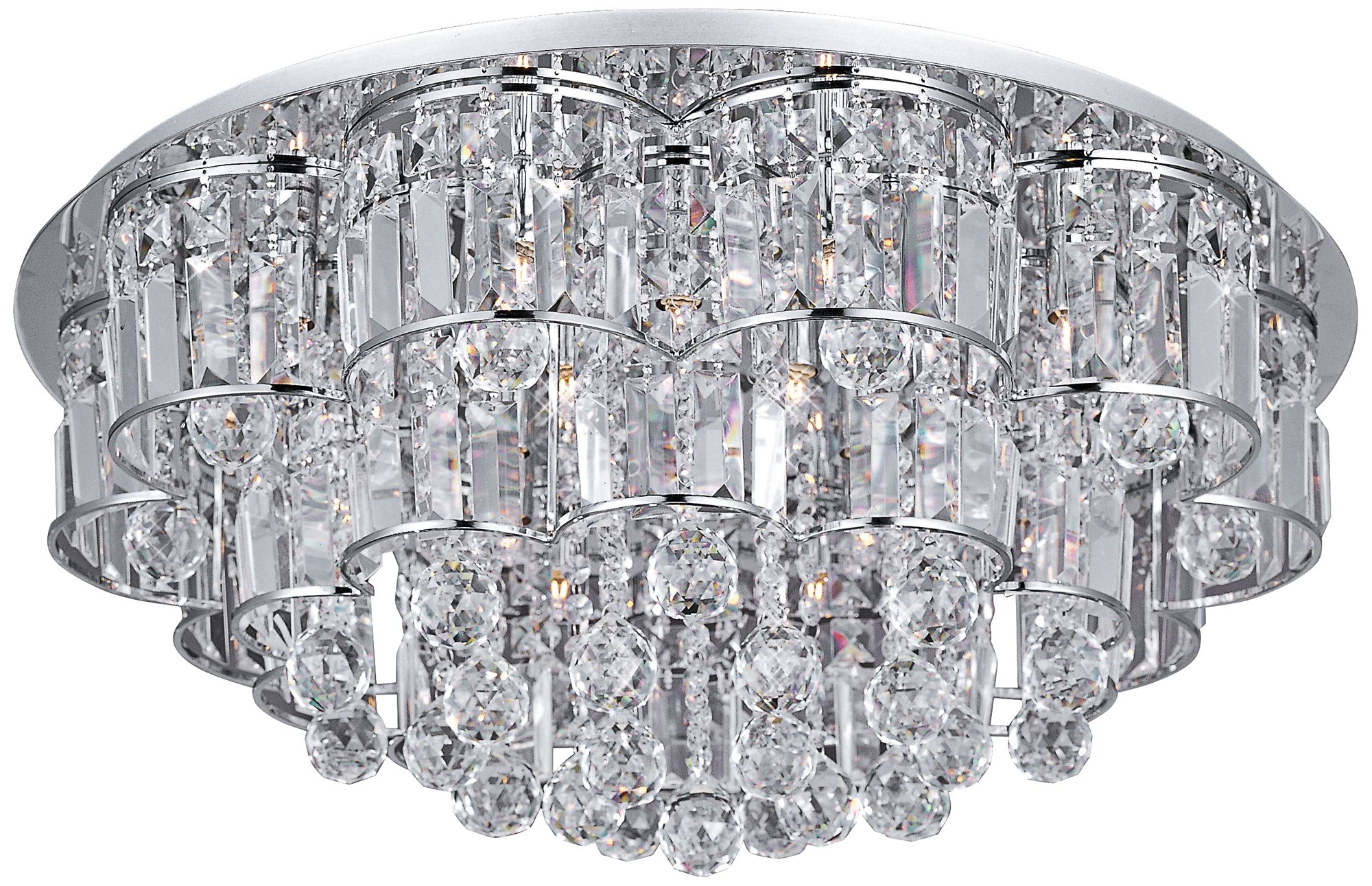 ET2 Bangle Chrome 26" Wide Flush Mount Ceiling Fixture