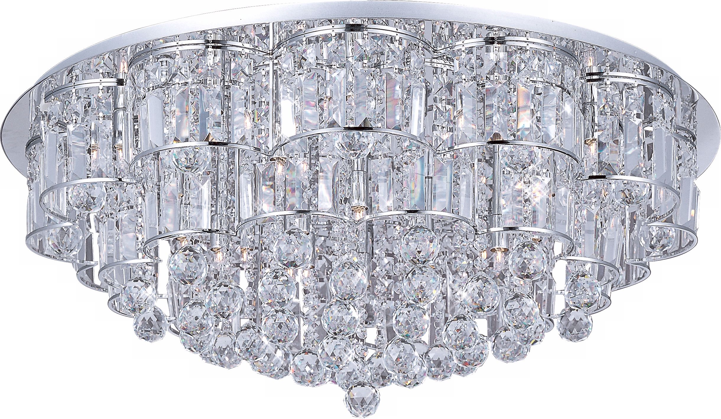 ET2 Bangle Chrome 31 1/2" Wide Flush Mount Ceiling Fixture