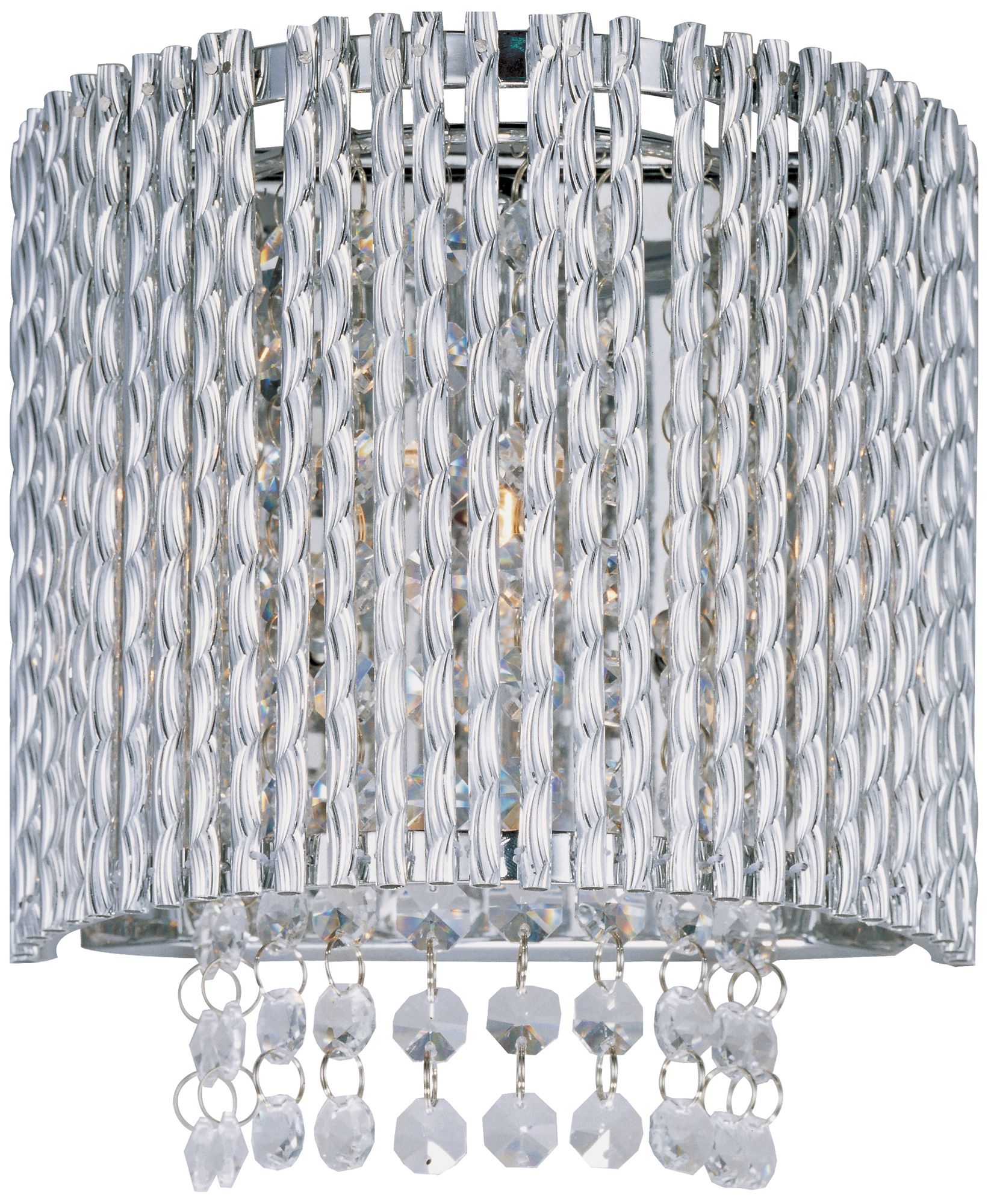 ET2 Spiral Polished Chrome 7 1/2" Wide Wall Sconce