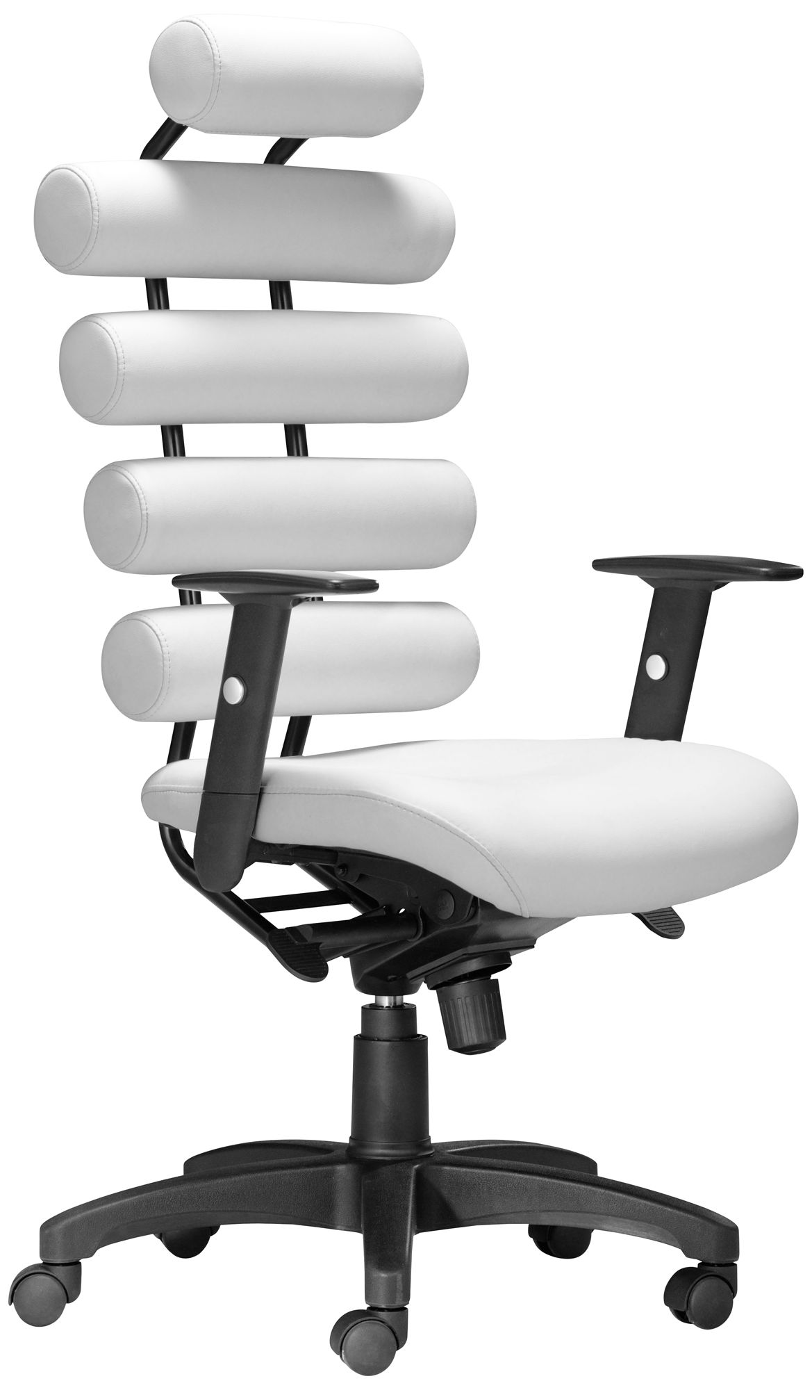 Zuo Unico White Leatherette Office Chair