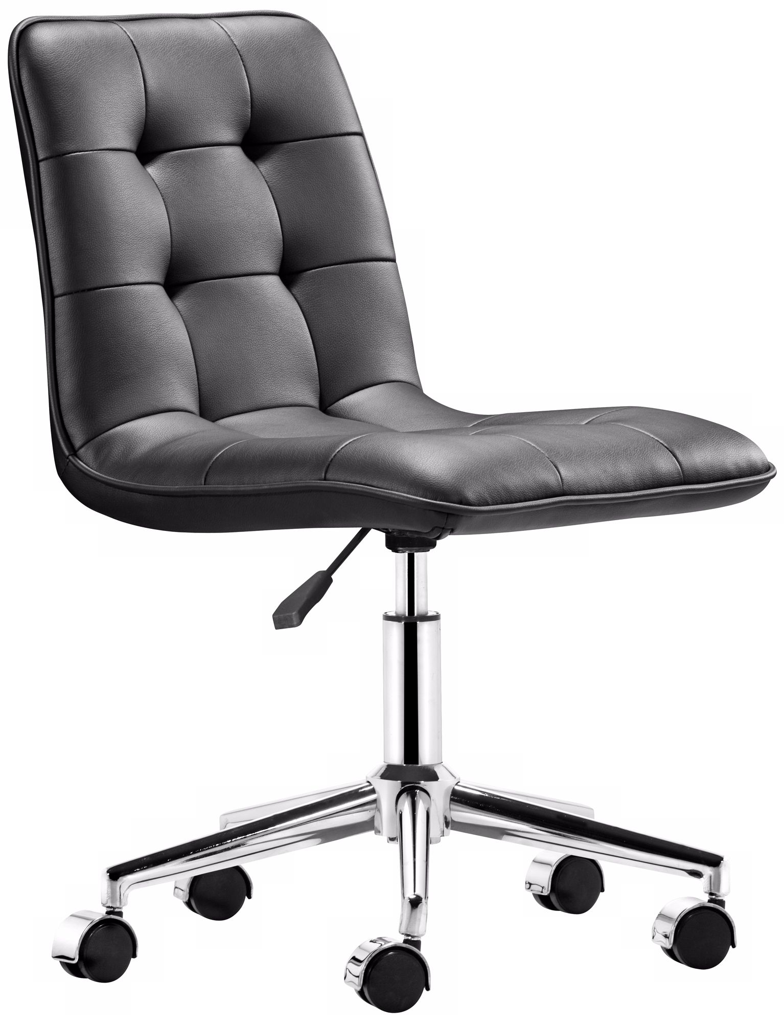 Zuo Scout Black Armless Office Chair