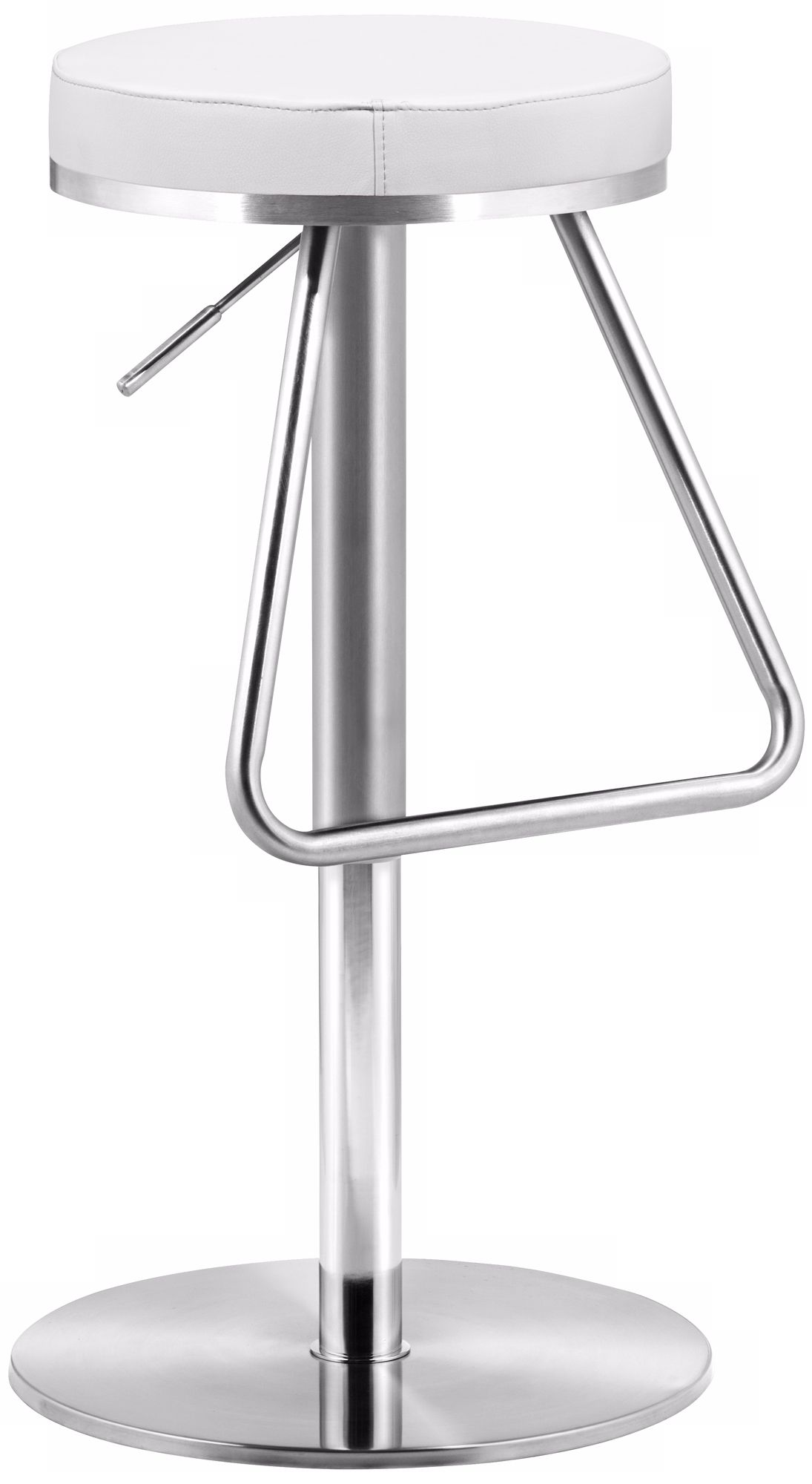 Zuo Soda White Adjustable Height Bar or Counter Stool