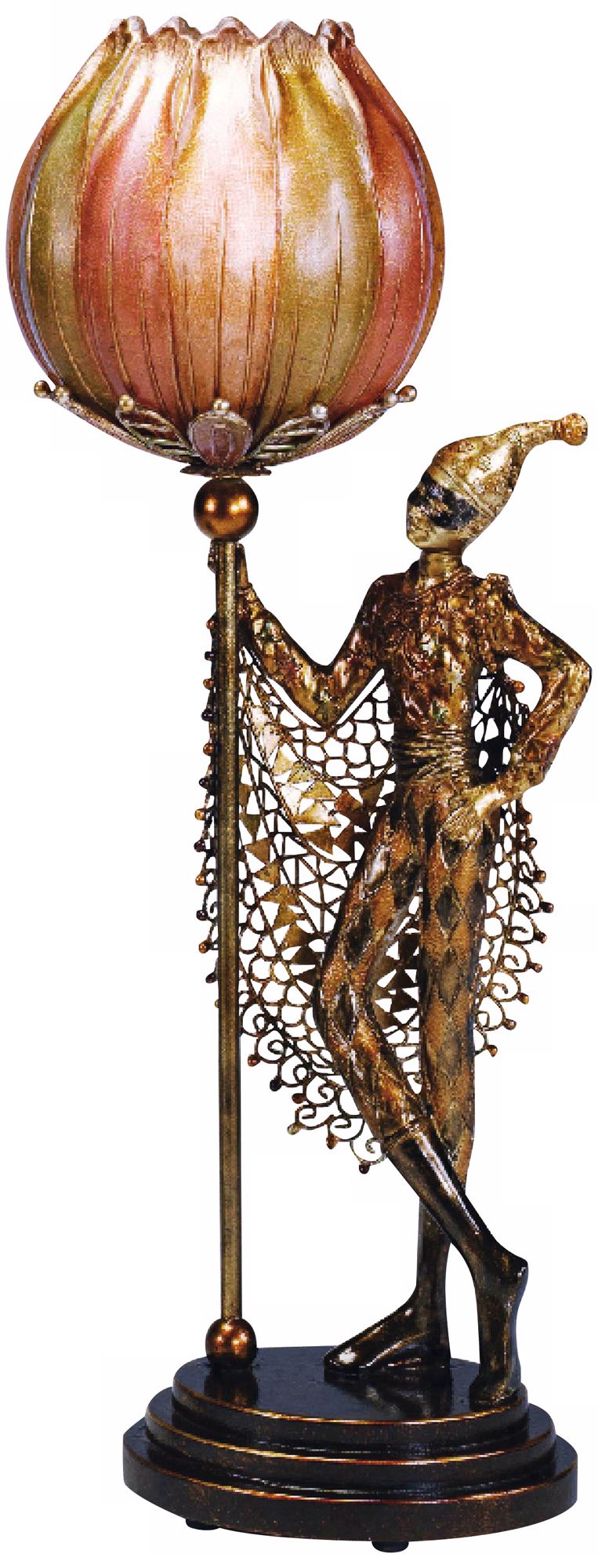Hand-Made Golden Harlequin Accent Table Lamp