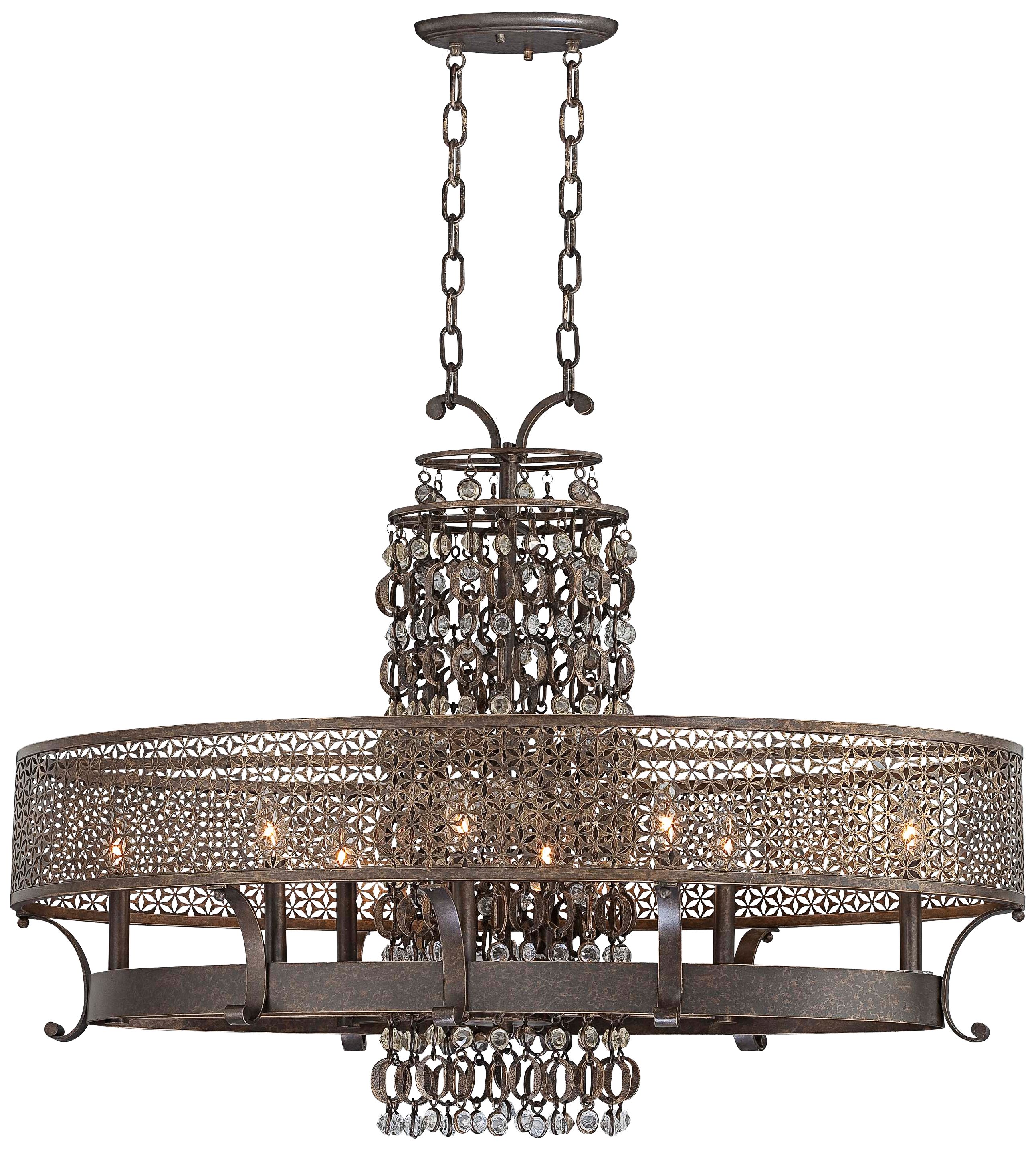 Metropolitan Ajourer Collection 42" Wide Oval Chandelier