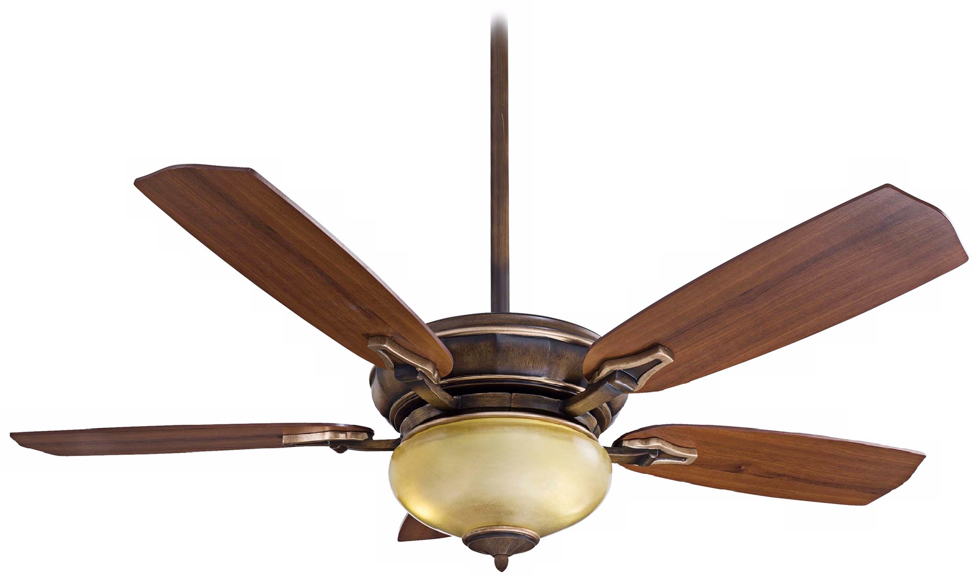 54" Minka Aire Facets Balcaro Walnut Ceiling Fan