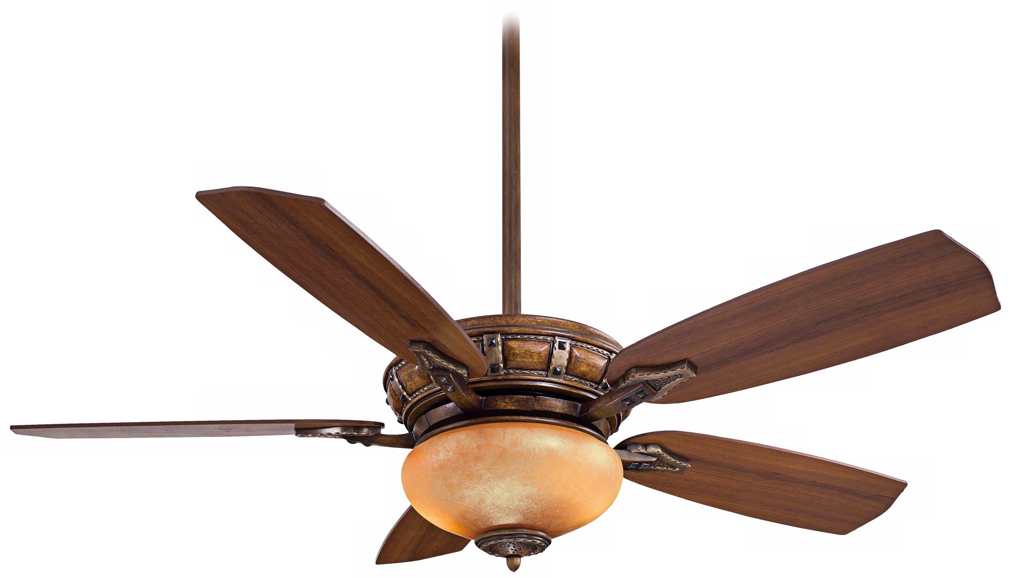 54" Minka Aire Big Sky Distressed Koa-Gold Ceiling Fan