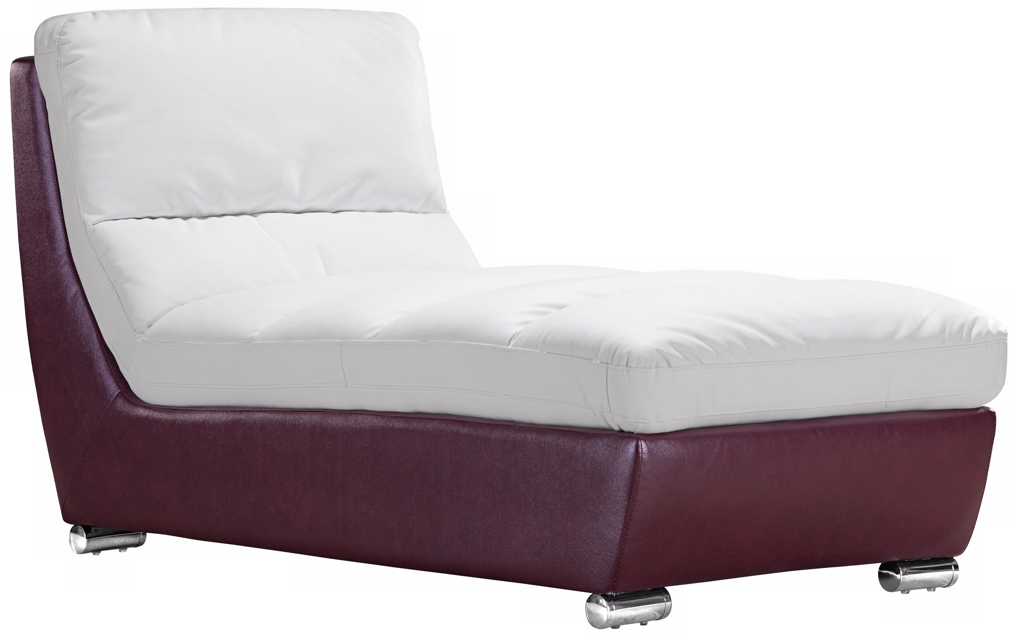 Zuo Bond White & Maroon Modular Chaise