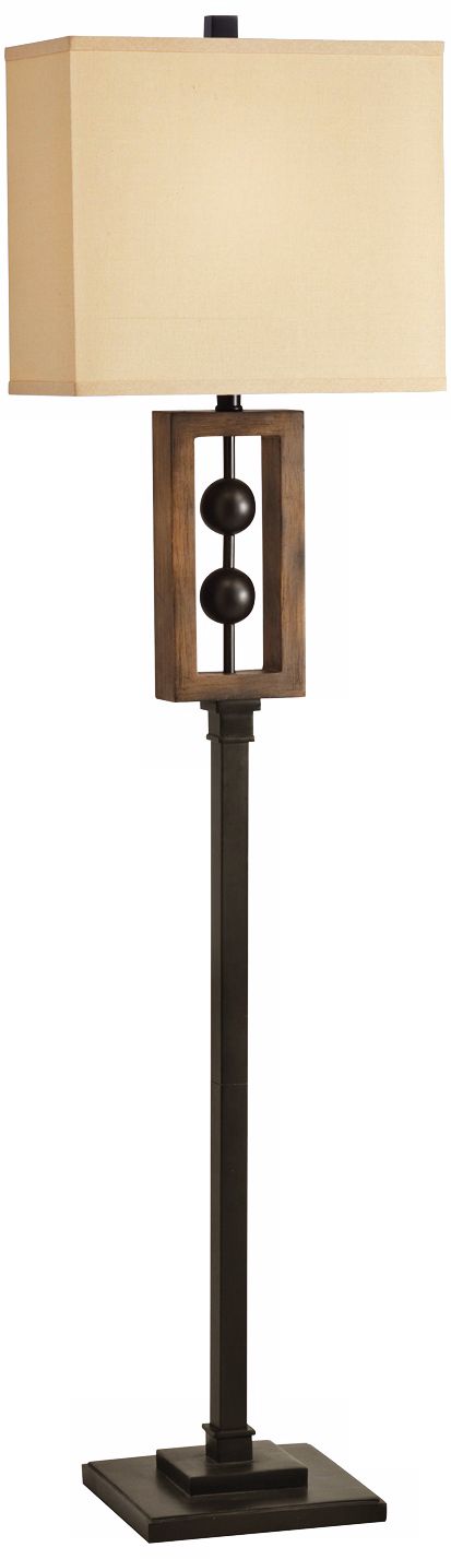 Kichler Sphere Distressed Brown and Black Floor Lamp