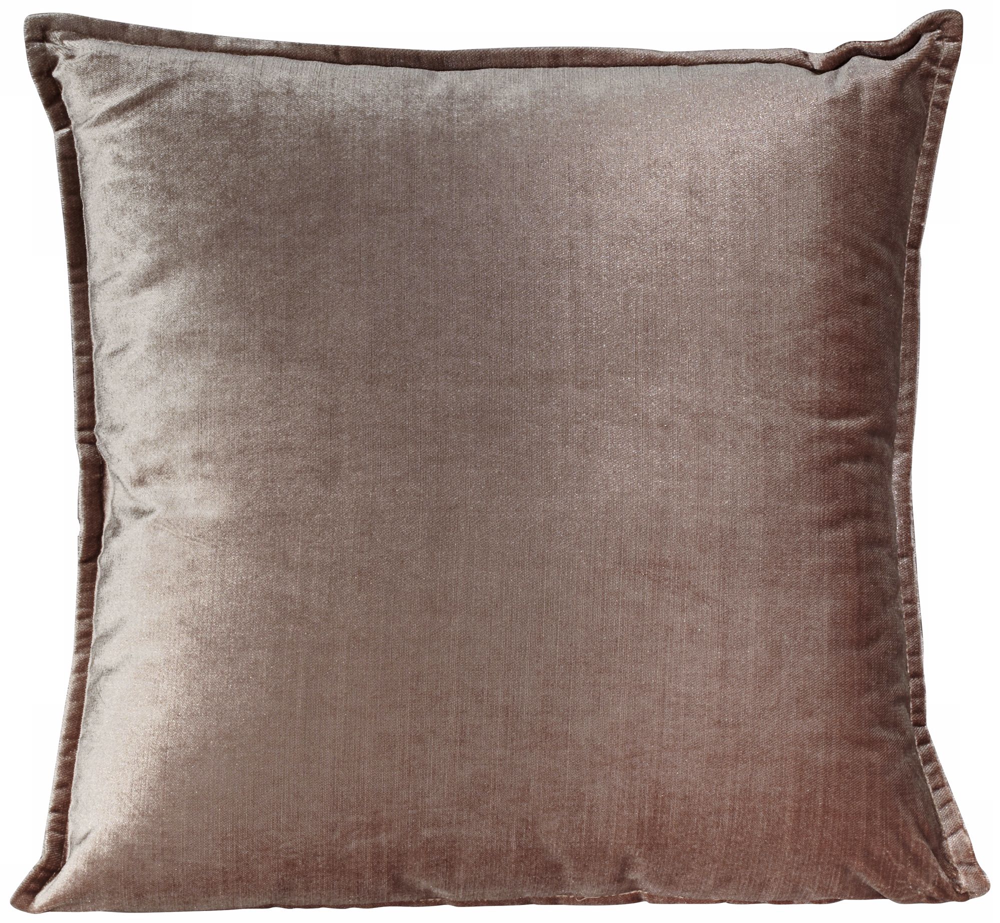 Dark Taupe Velvet 18" Square Pillow