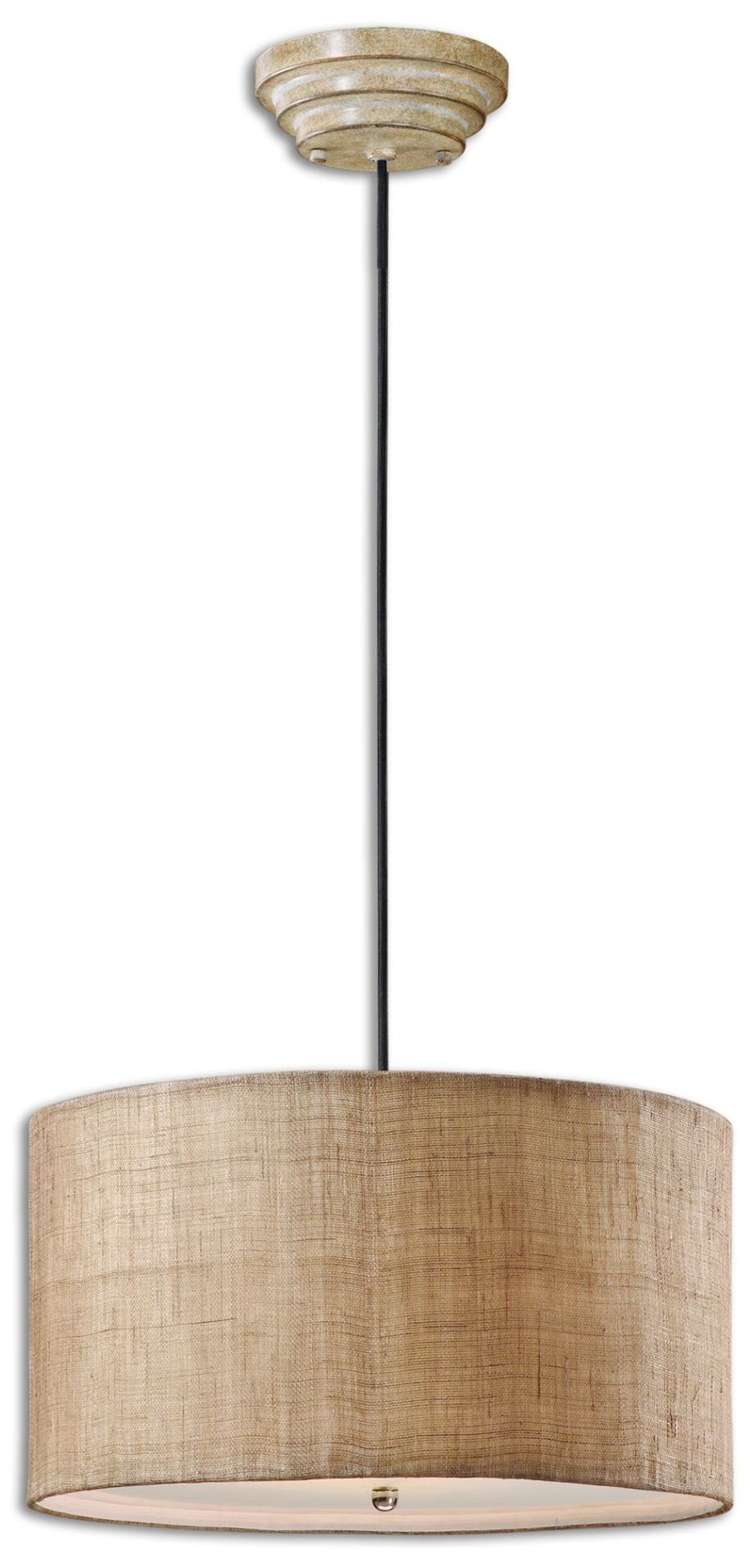 Uttermost Dafina Burlap 3-Light Pendant Light