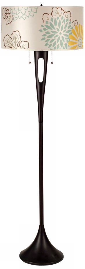 Lights Up! Soiree 2-Light Kimono Shade Floor Lamp