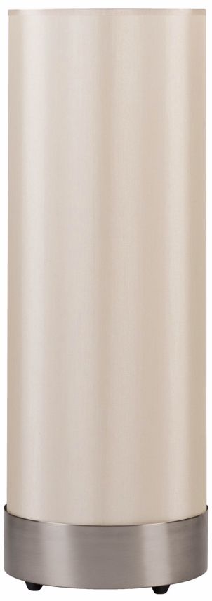 Lights Up! Meridian Nickel Eggshell Shade Table Lamp