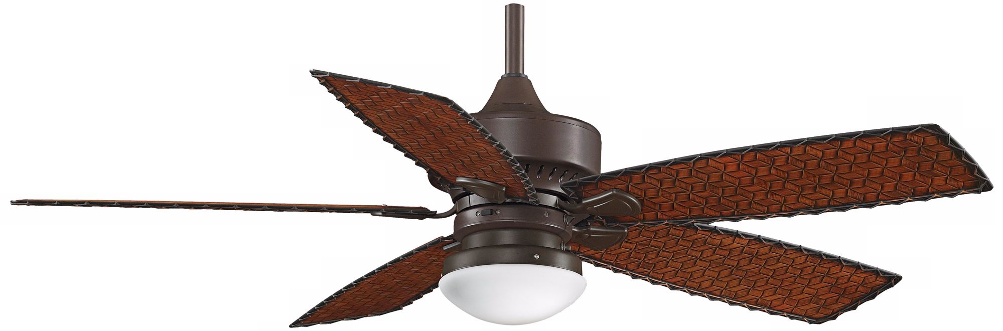52" Fanimation Cancun Bamboo Blade Ceiling Fan with Light