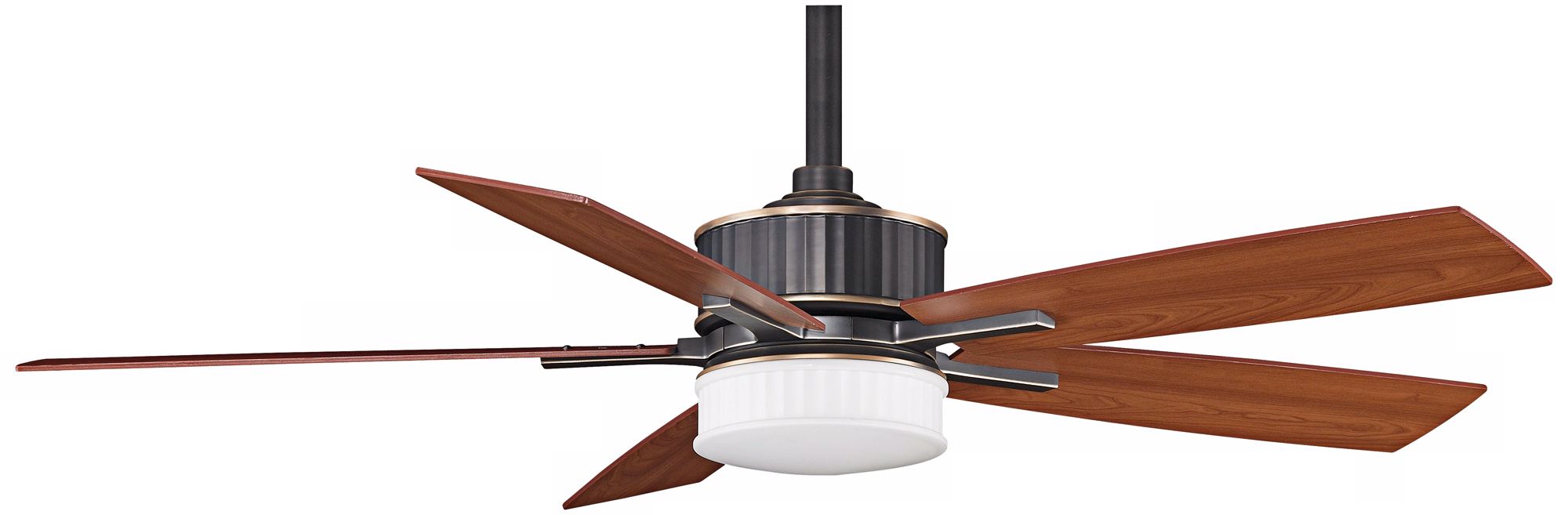 60" Fanimation Landan Bronze Ceiling Fan with LED Light Kit