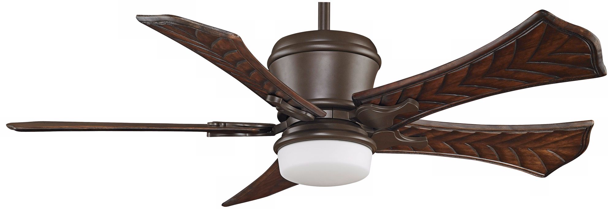 52" Fanimation Sandella Concave Walnut Blades Ceiling Fan