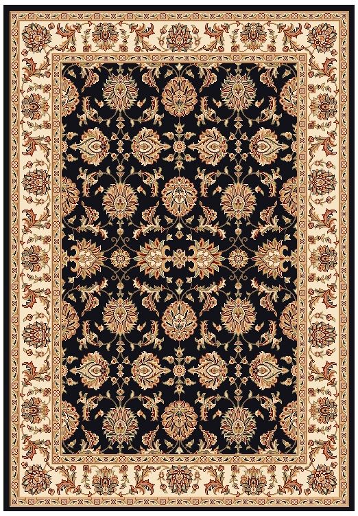 Surrey Collection Medallion Crest Dark Area Rug