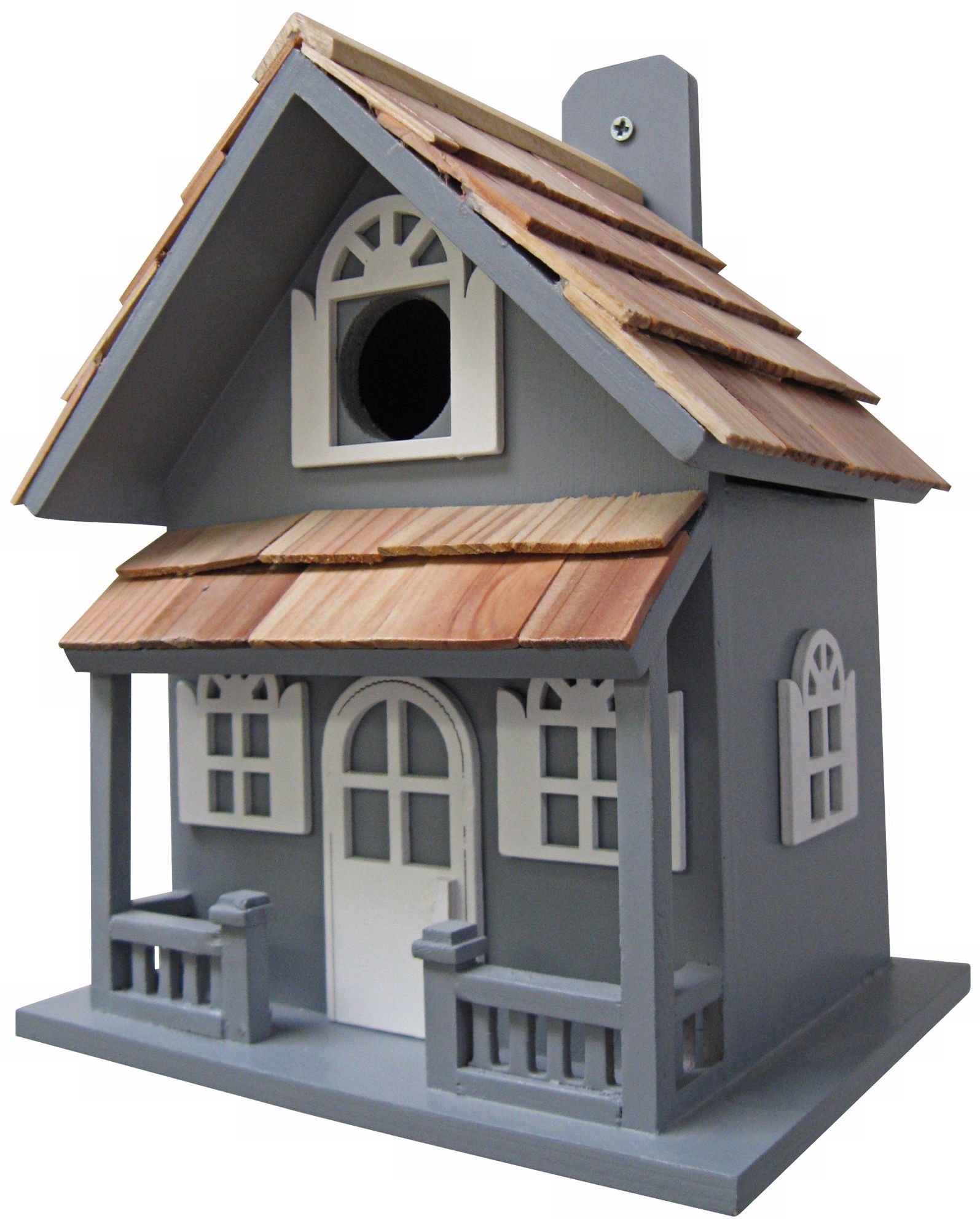 Country Cottage Hand-Painted Blue Birdhouse