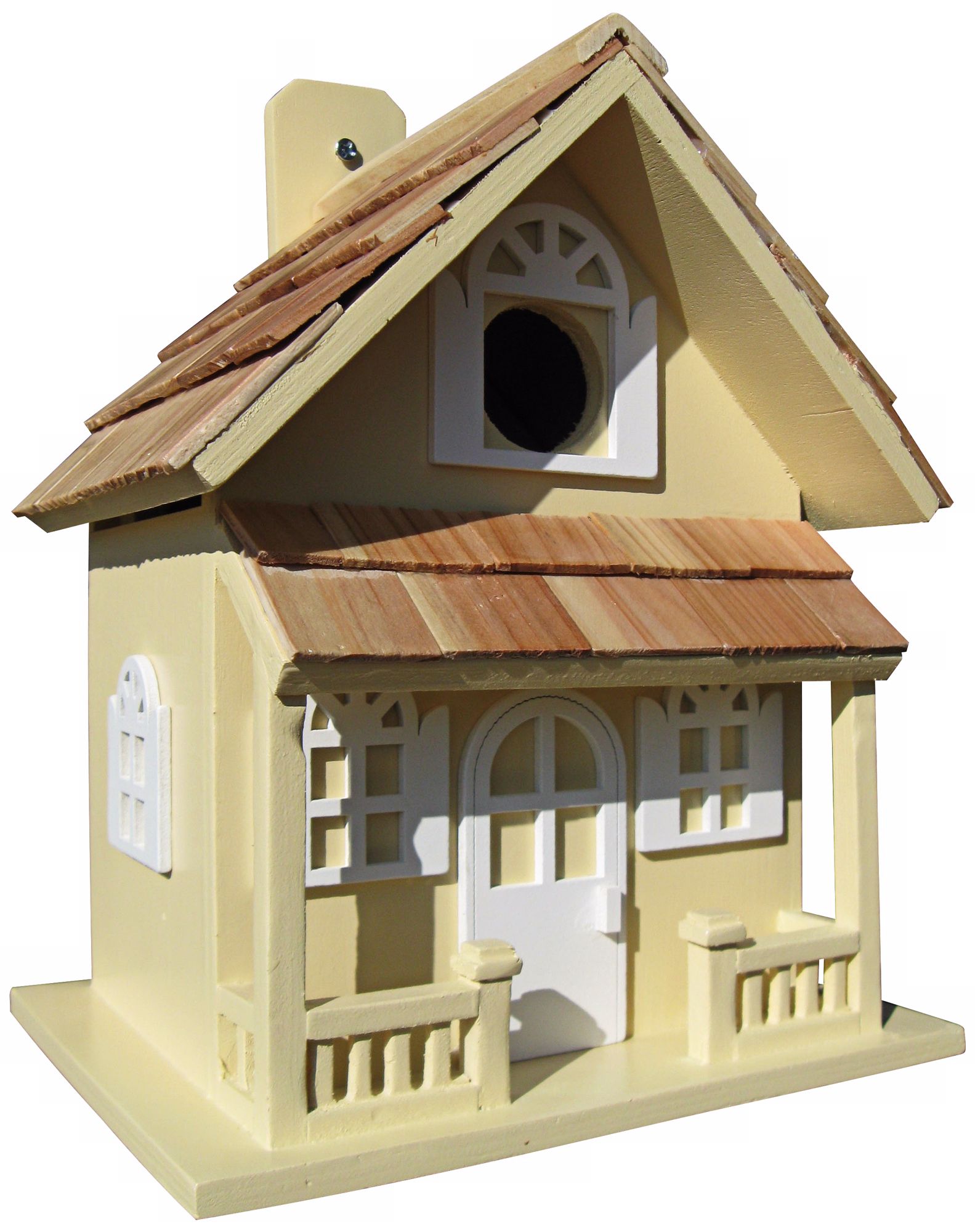 Country Cottage Hand-Painted Yellow Birdhouse