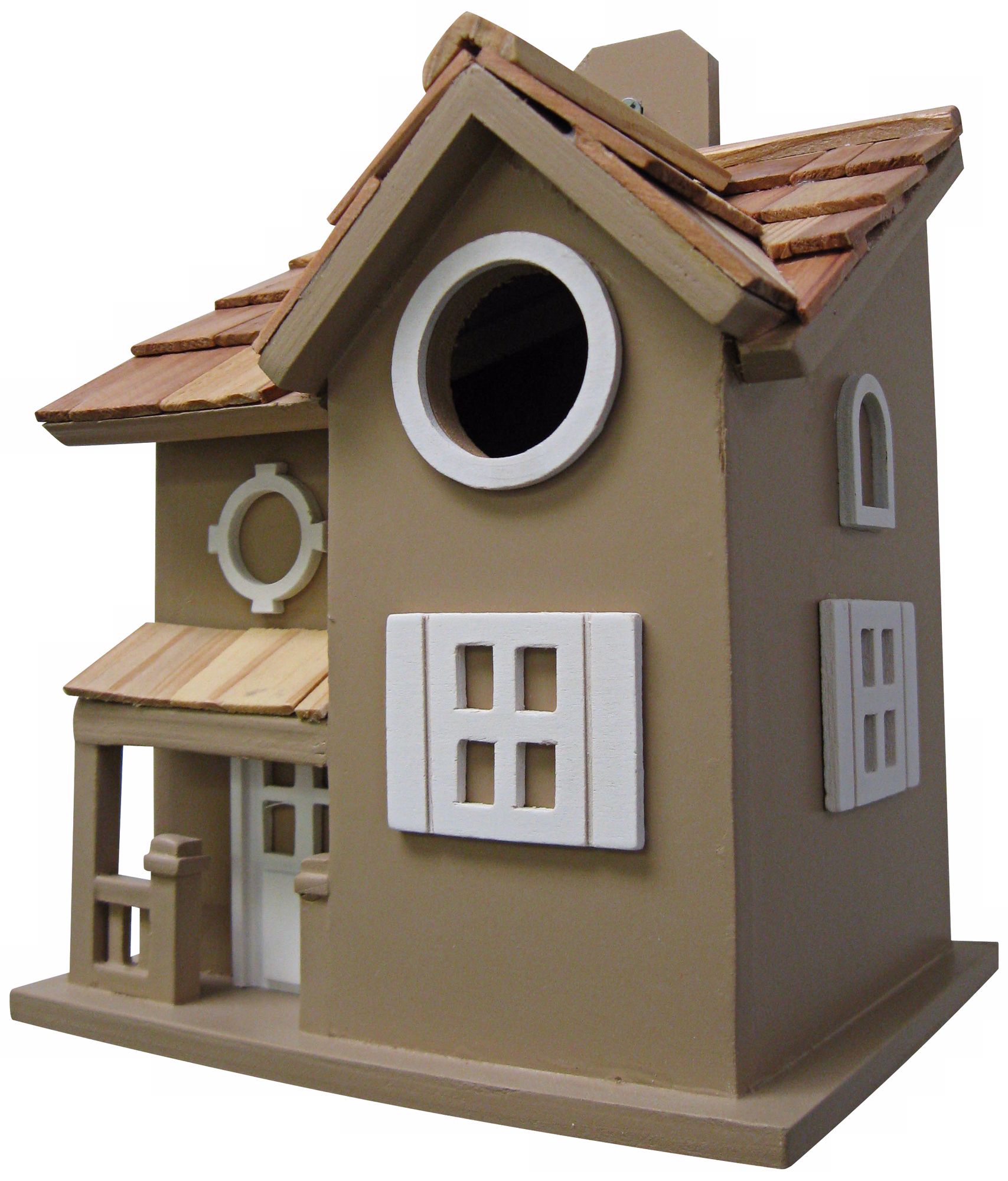 Nestling Cottage Taupe Birdhouse
