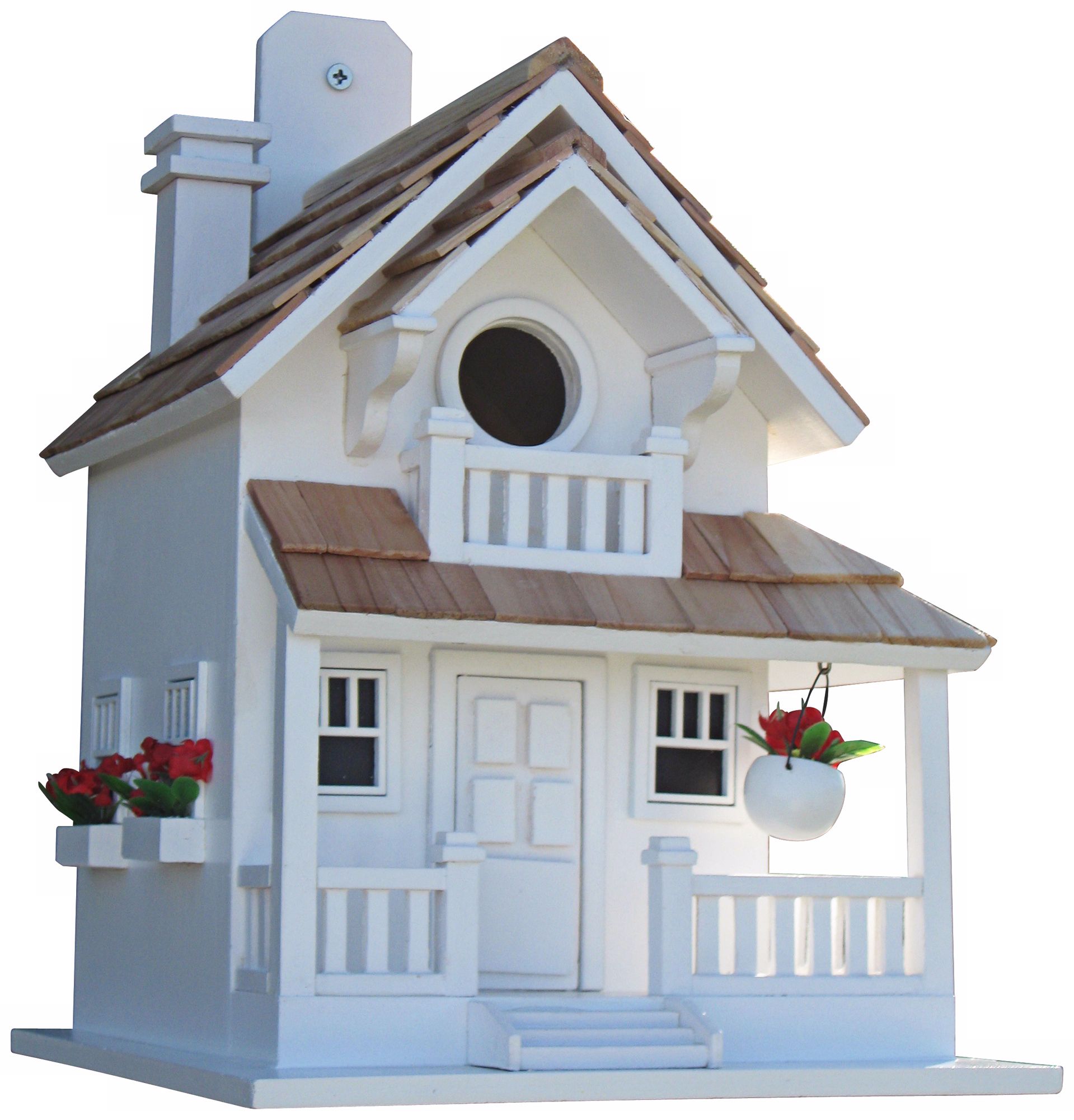 Backyard Bird Cottage White Birdhouse