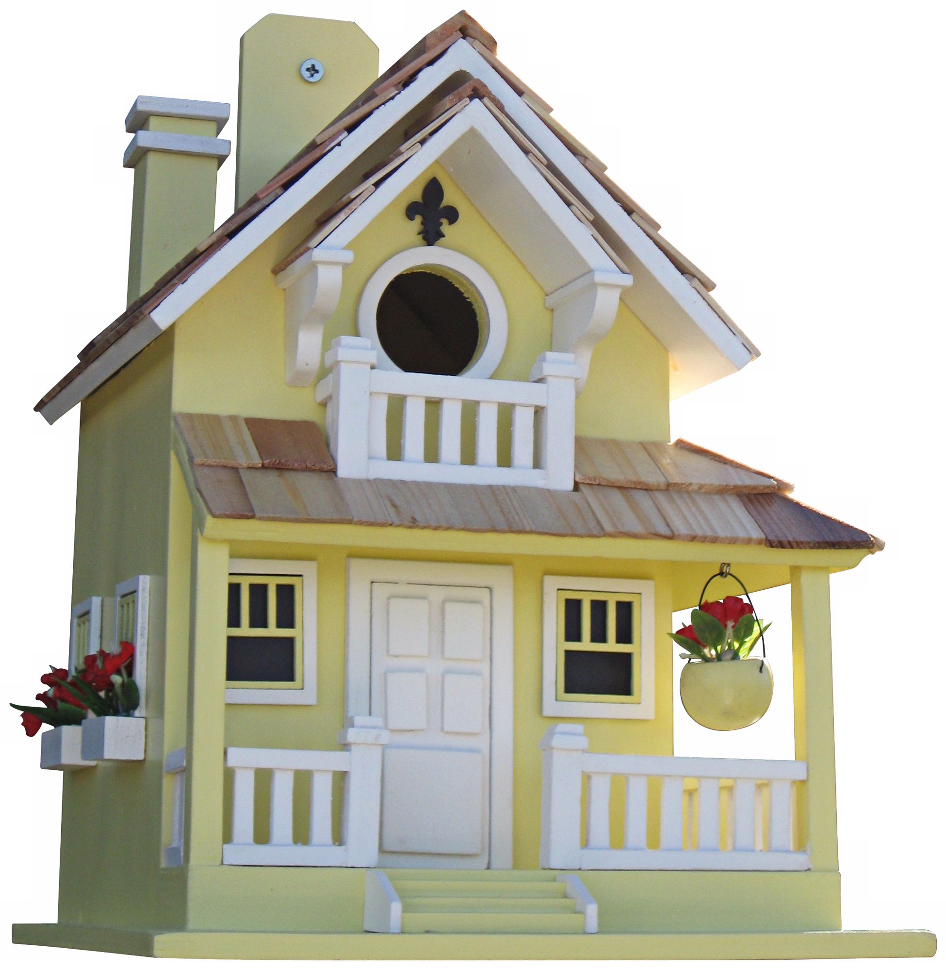 Backyard Bird Cottage Yellow Birdhouse