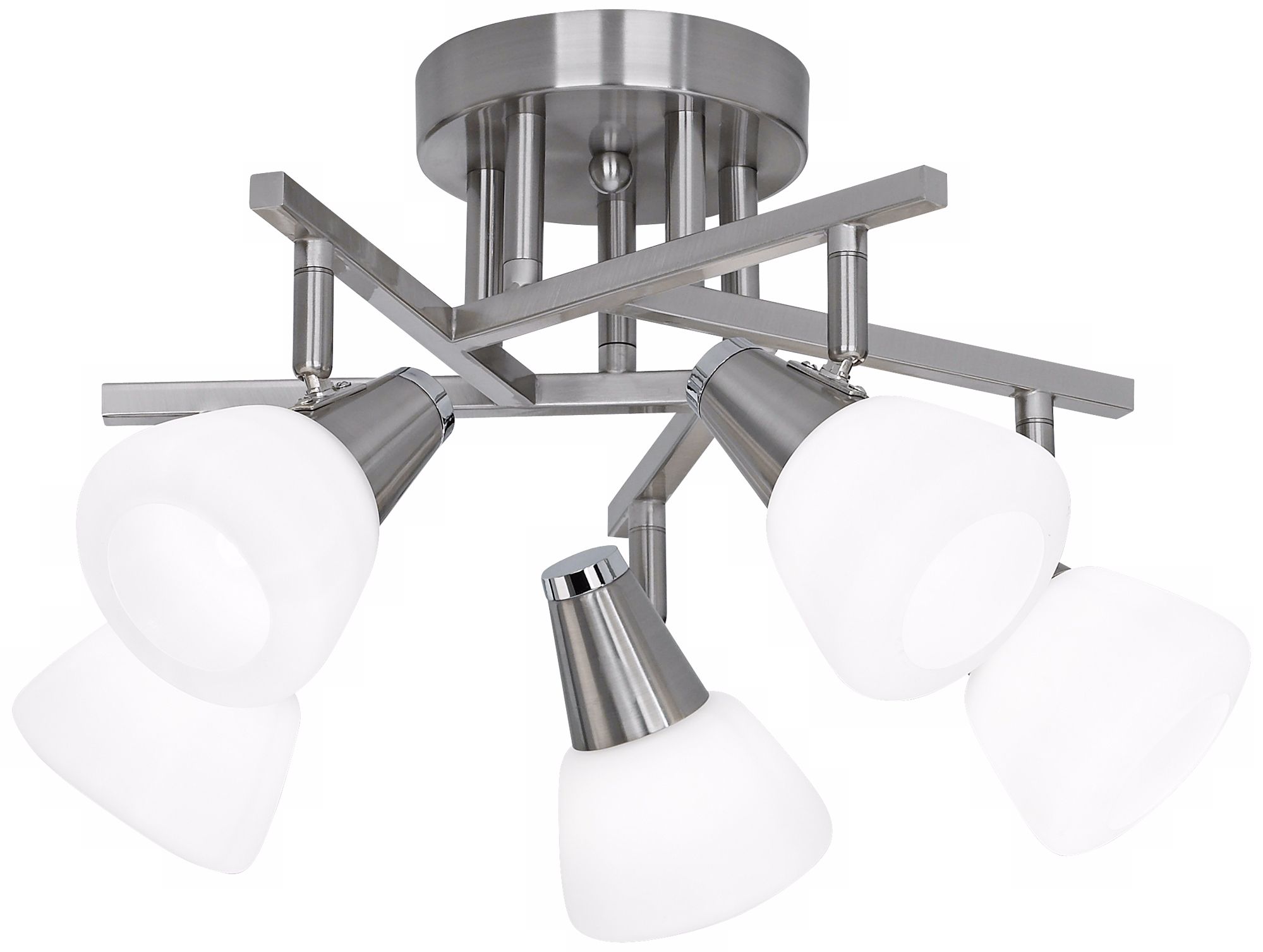 Task Adjustable 5-Light Chrome Ceiling Light Fixture