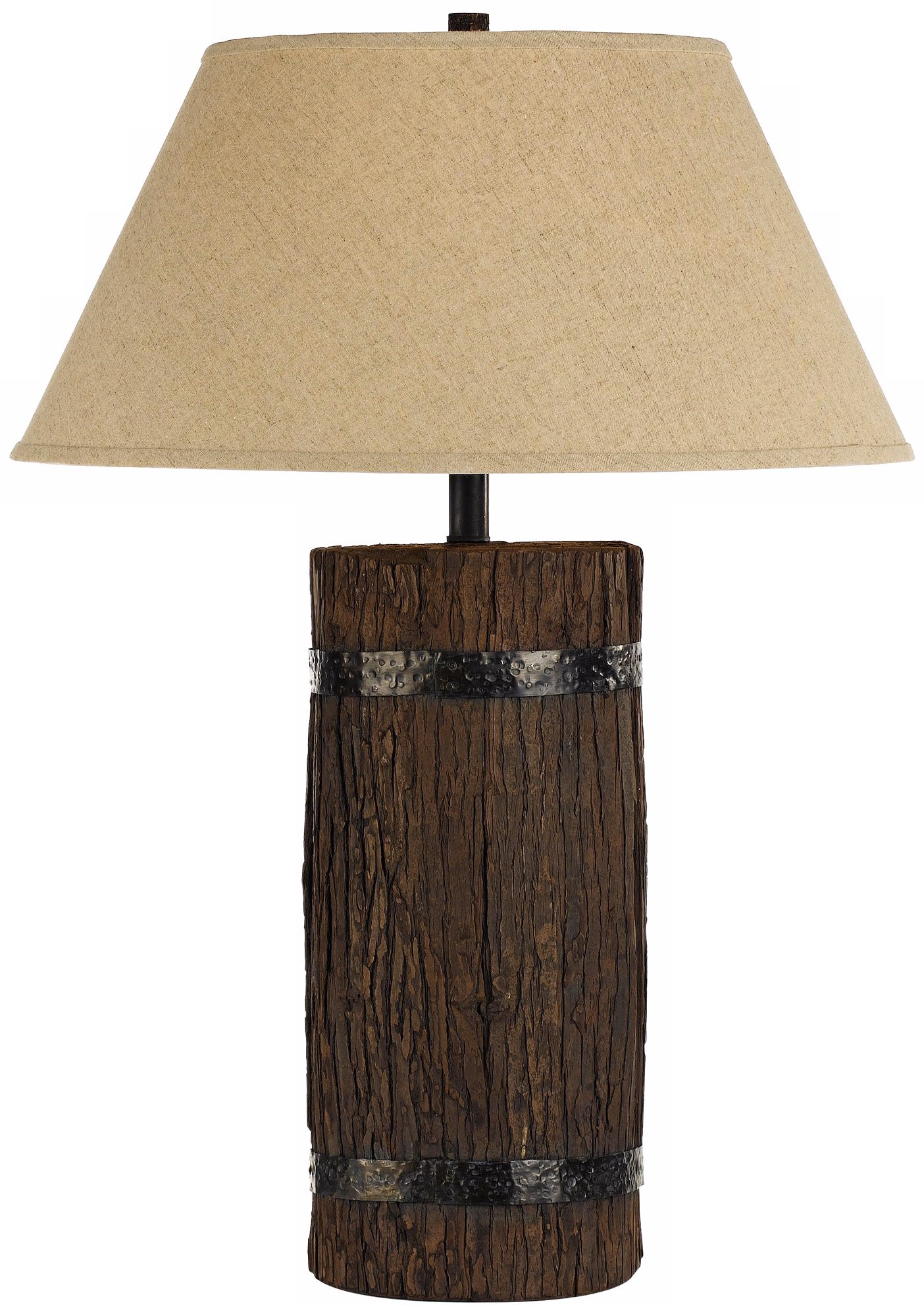 Horizon Montana Tree Bark Natural Linen Table Lamp