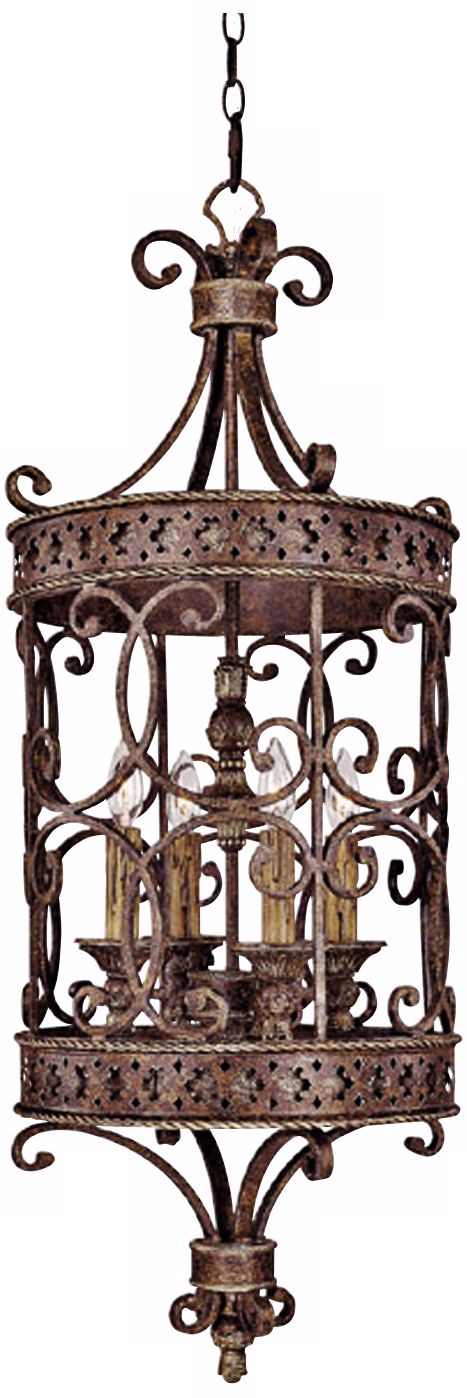 Squire Collection Crusted Umber Finish Foyer Chandelier
