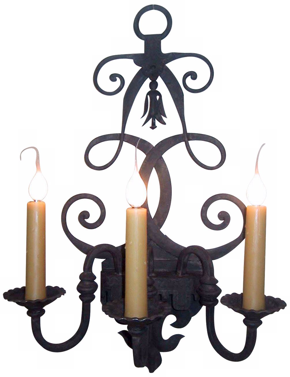 Laura Lee Fleur De Lis 3-Light 26" High Wall Sconce