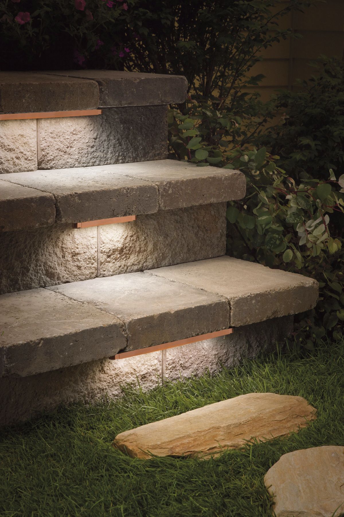 Architectural Bronze 3-LED Hardscape Deck Light