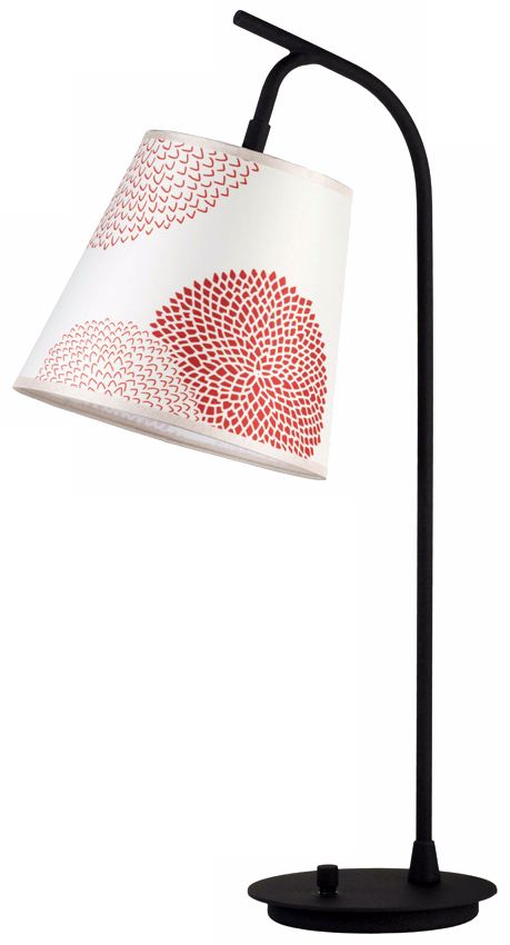 Lights Up! Red Mumm Shade Walker Table Lamp