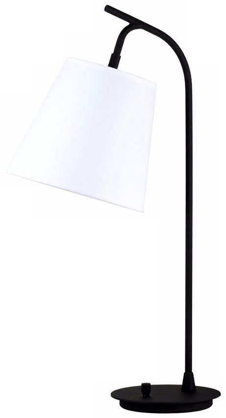 Lights Up! White Linen Shade Walker Table Lamp