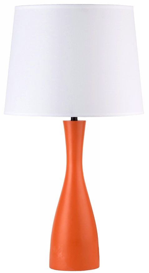 Lights Up! Linen Shade Carrot Oscar 24" High Table Lamp