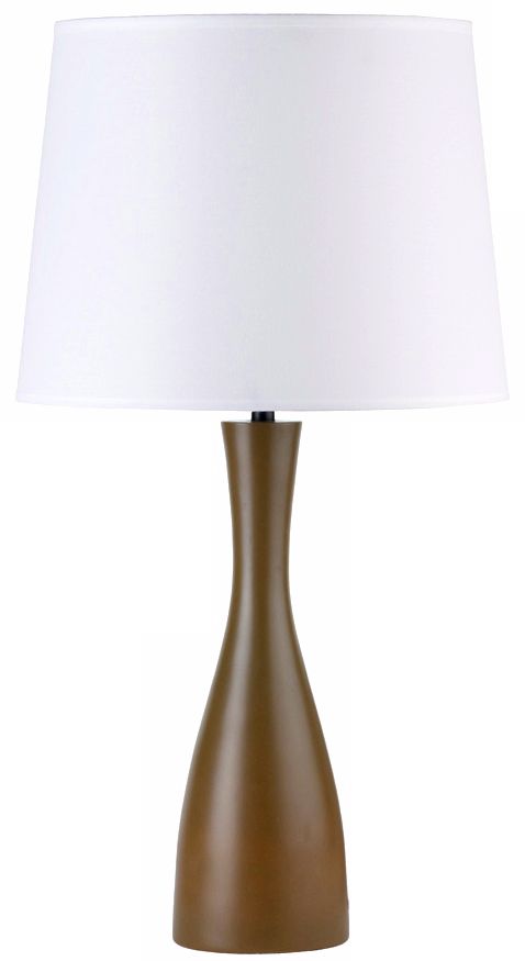 Lights Up! Linen Shade Olive Oscar 24" High Table Lamp