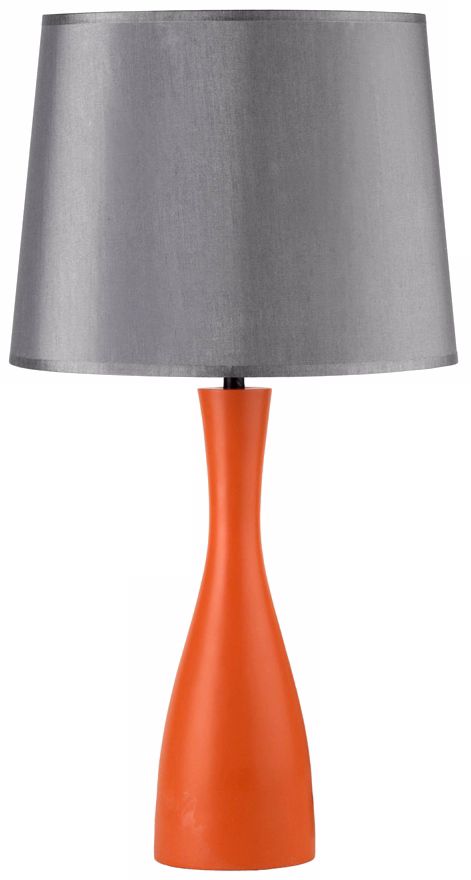 Lights Up! Silk Shade Carrot Oscar 24" High Table Lamp