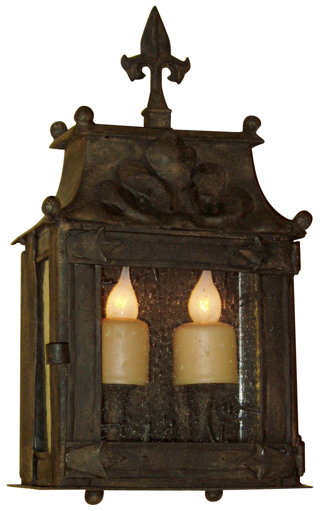 Laura Lee Fleur De Lis 2-Light 17 1/2" High Wall Lantern