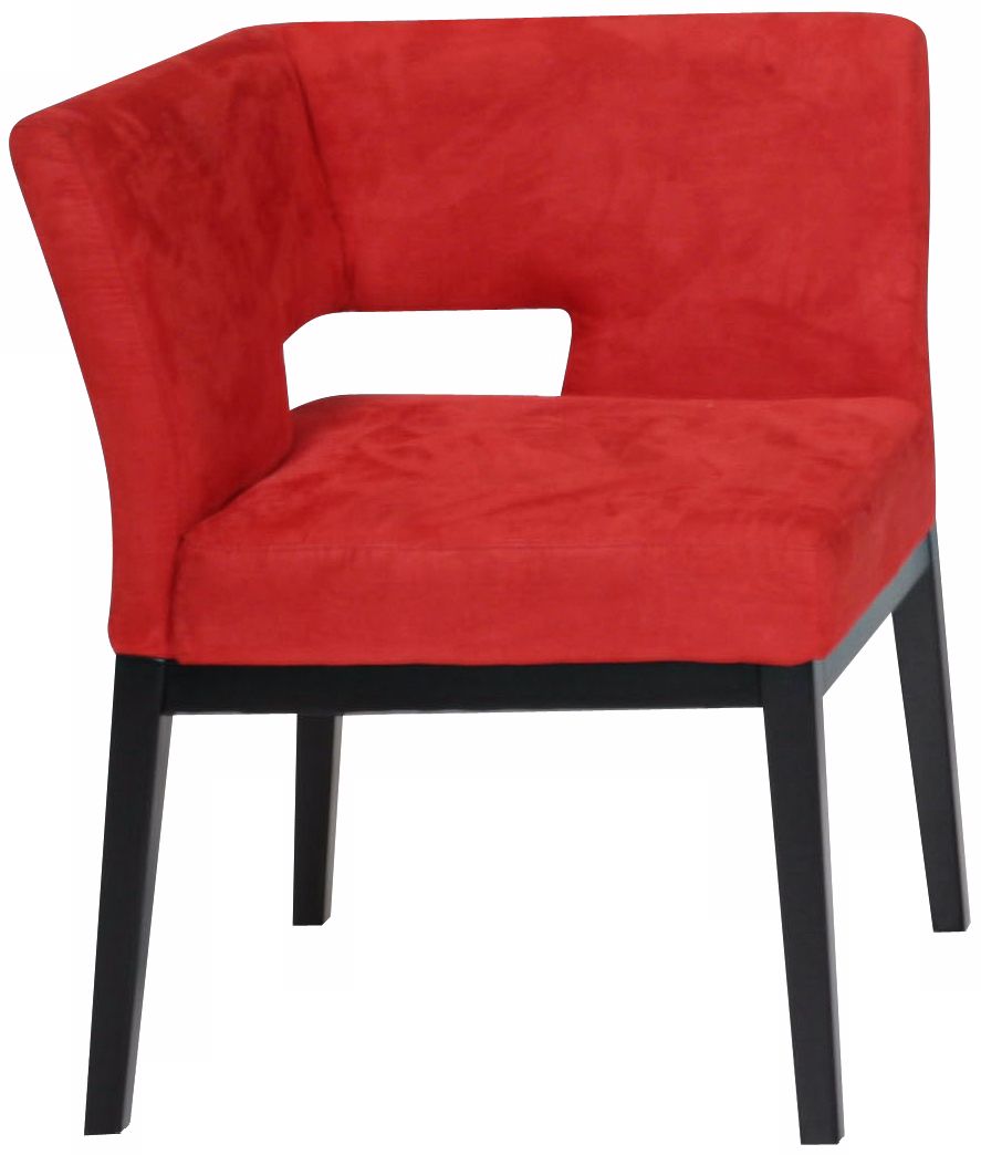 Fire Engine Red Microfiber Corner Chair
