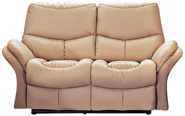 Idaho Taupe Leather Match Recliner Loveseat