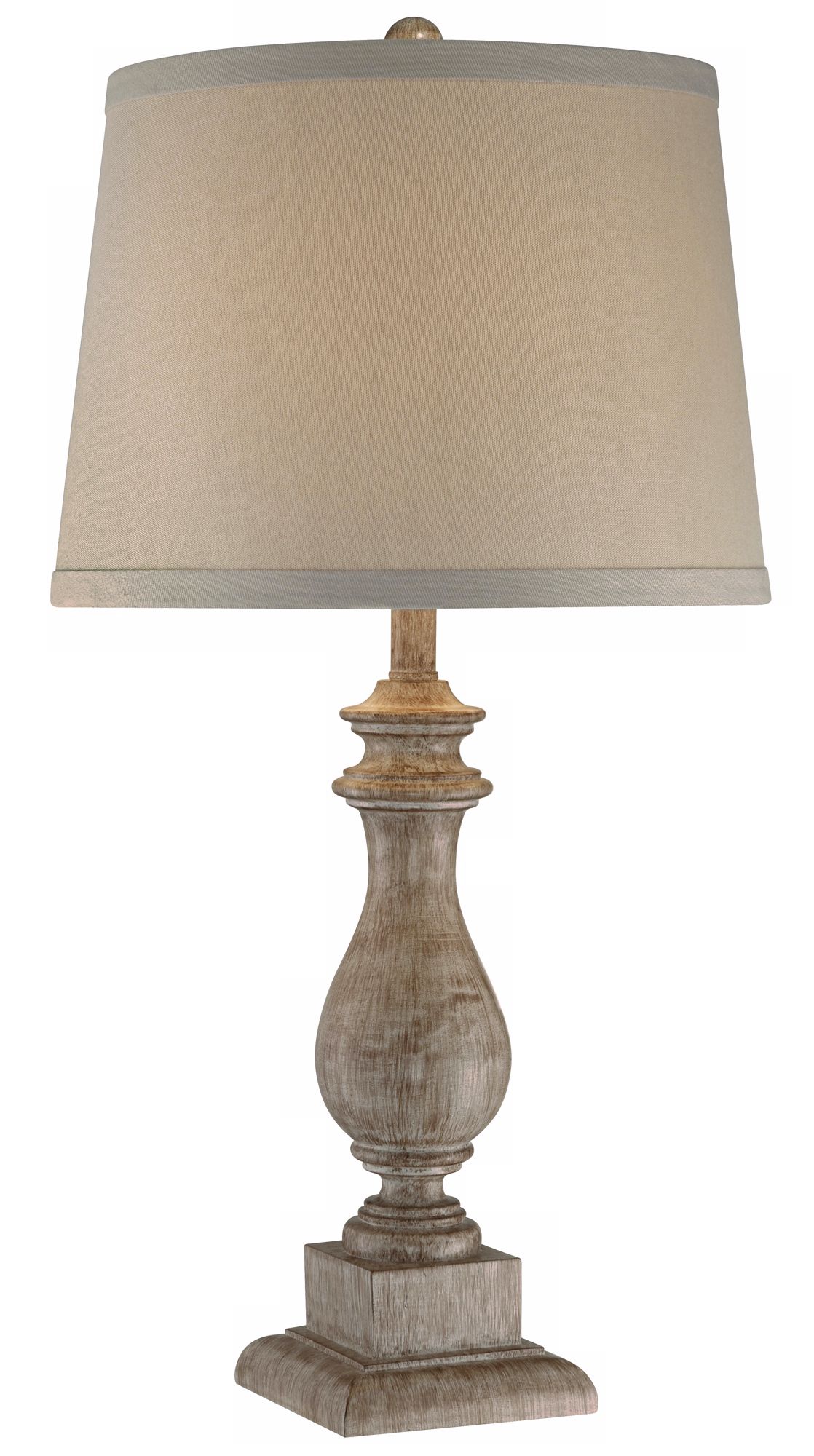 Weathered Wood Finish Balustrade Table Lamp