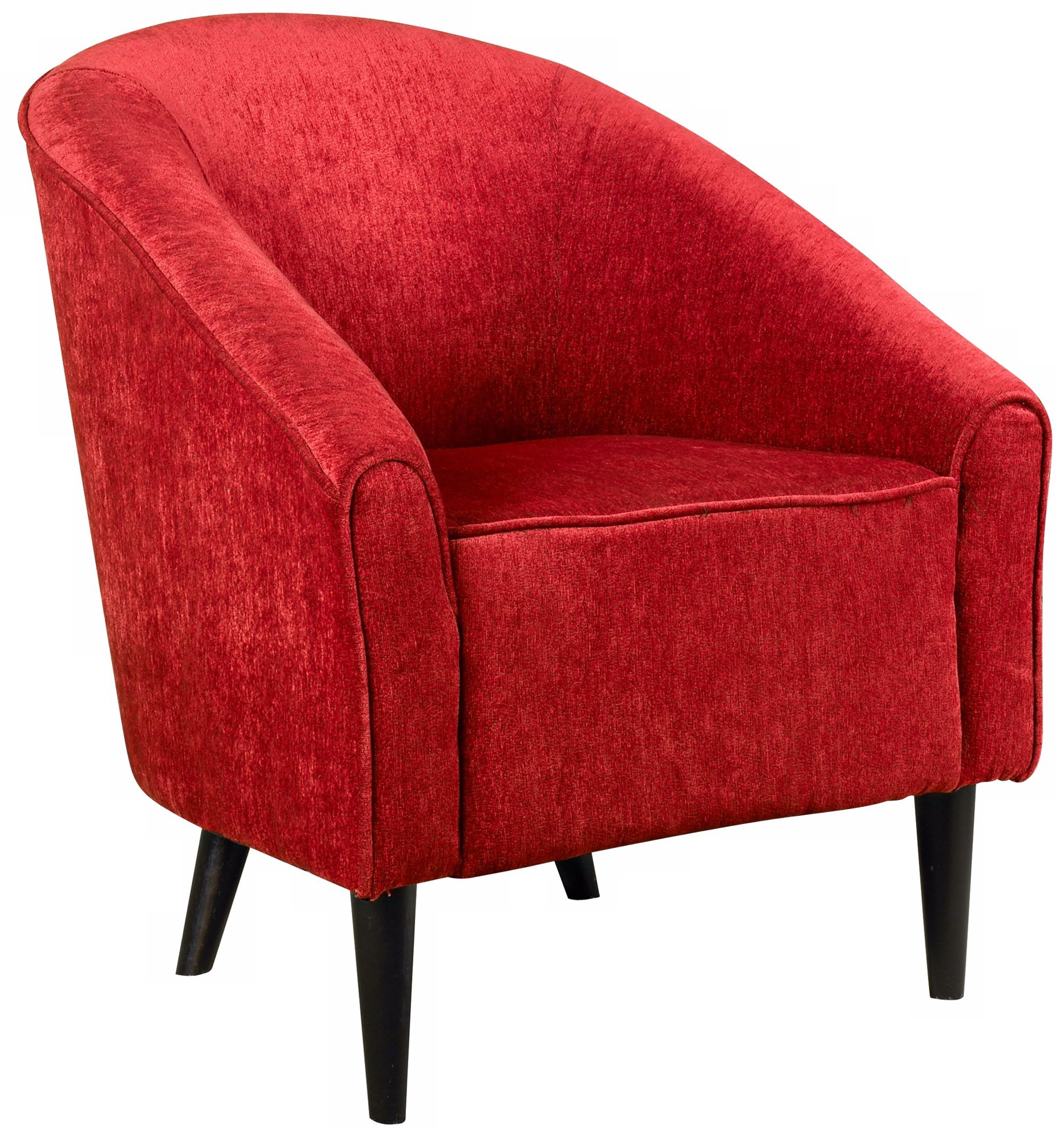 Orion Red Chenille Club Chair
