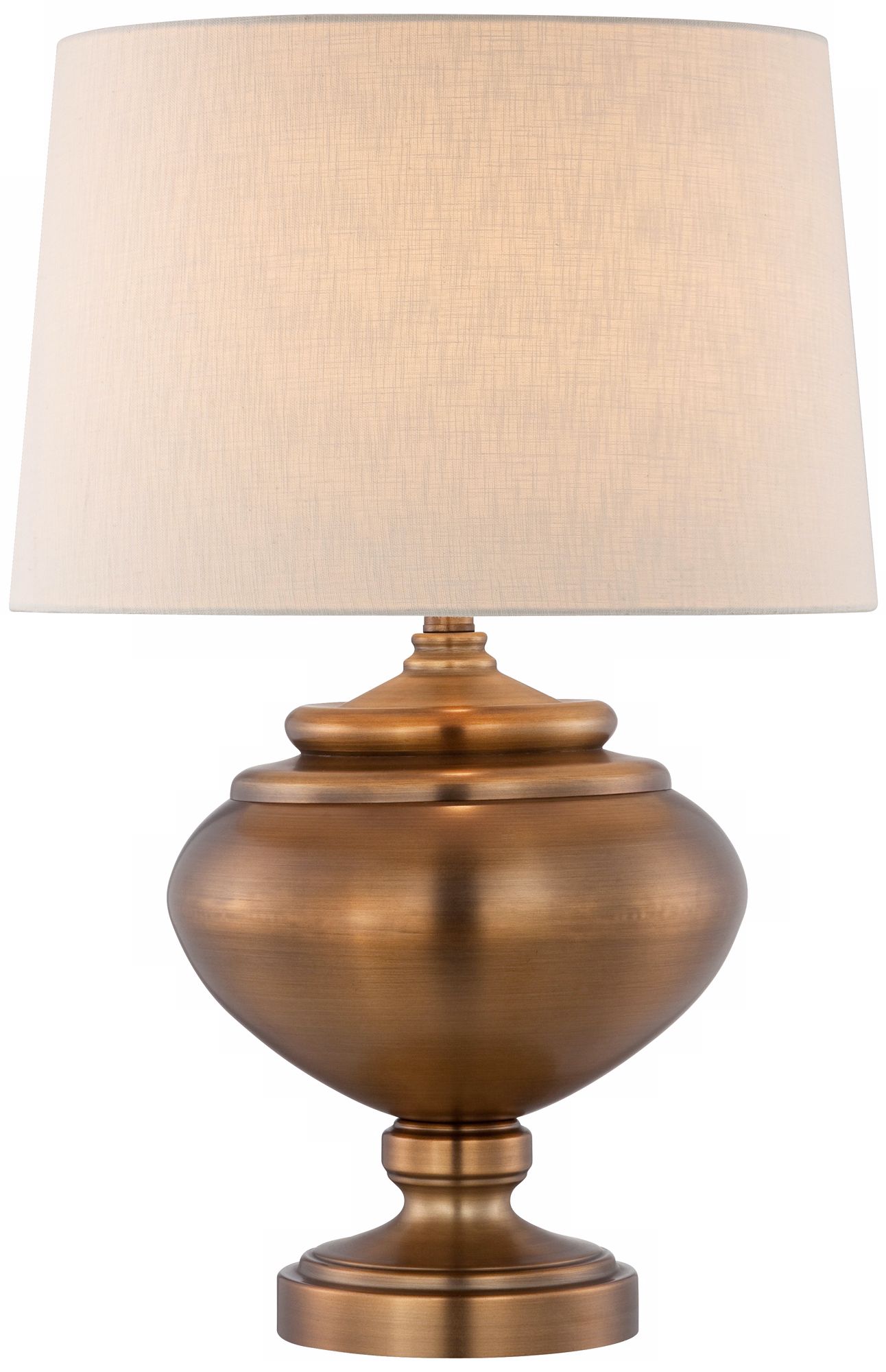 27"H Brass Finish Large Pot  Table Lamp