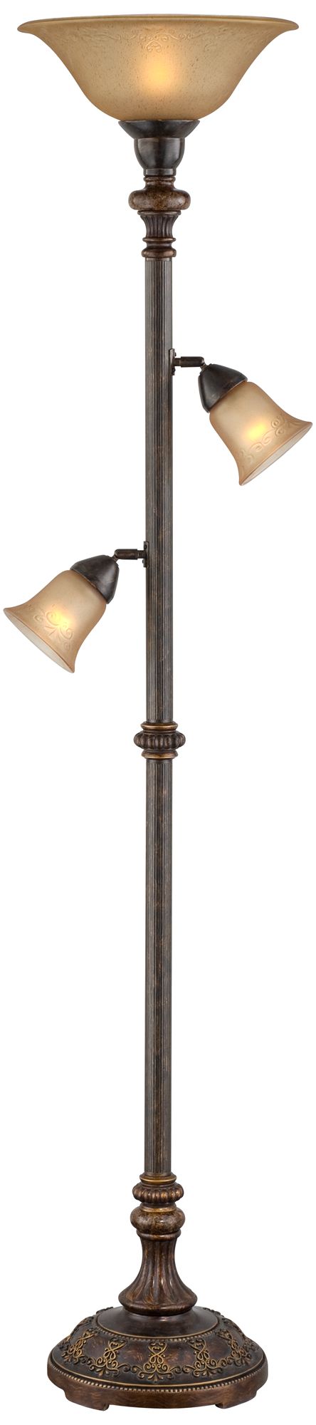 Italian Bronze 3-in-1™ Torchiere Floor Lamp